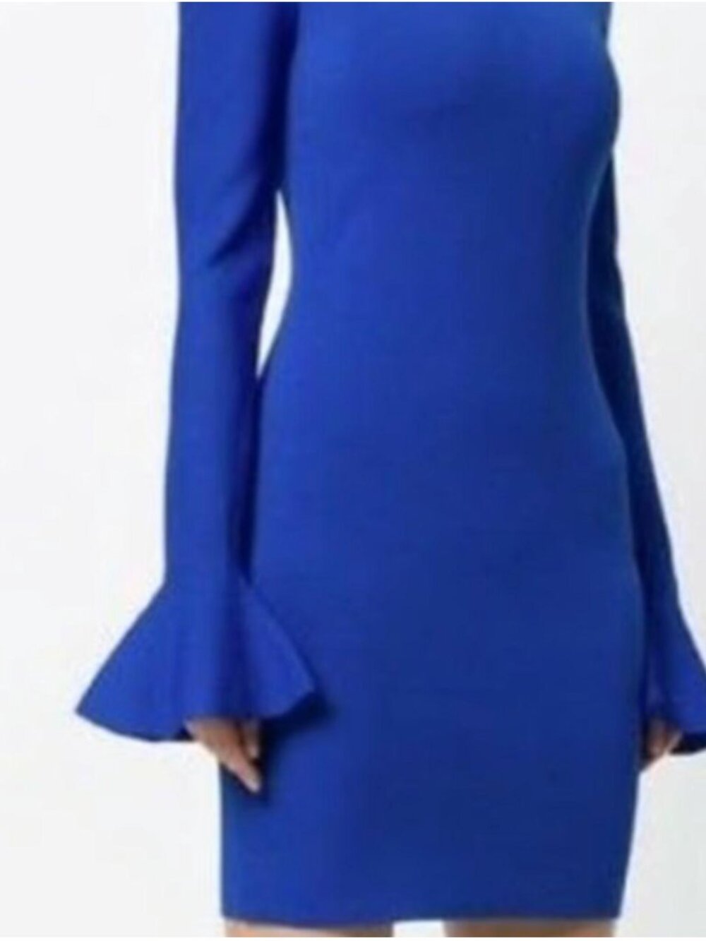 MICHAEL Michael Kors Royal Blue Mock Neck Bell Sleeve Sweater Dress – Size XS